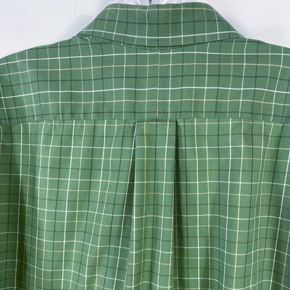 LL Bean Plaid Wrinkle Resistant Traditional Fit Short Sleeve Button Down Shirt L - Picture 7 of 14